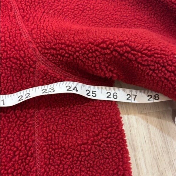 Lands' End Red Fleece Outerwear MEN SIZE XL  FAUX SHERPA JACKET - Picture 4 of 7
